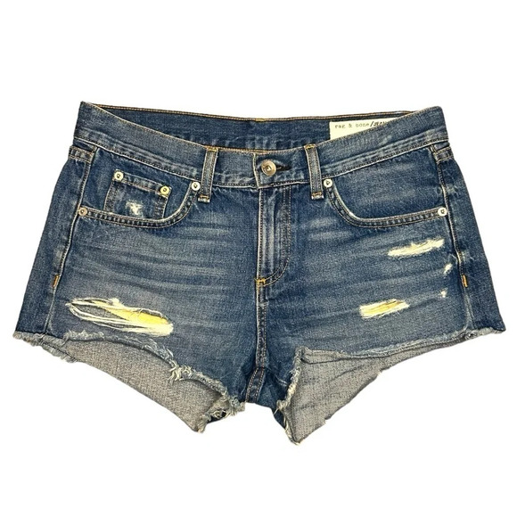 Rag & Bone Women’s Distressed Cut Off Johny Jean Short Size 25 - Picture 1 of 16
